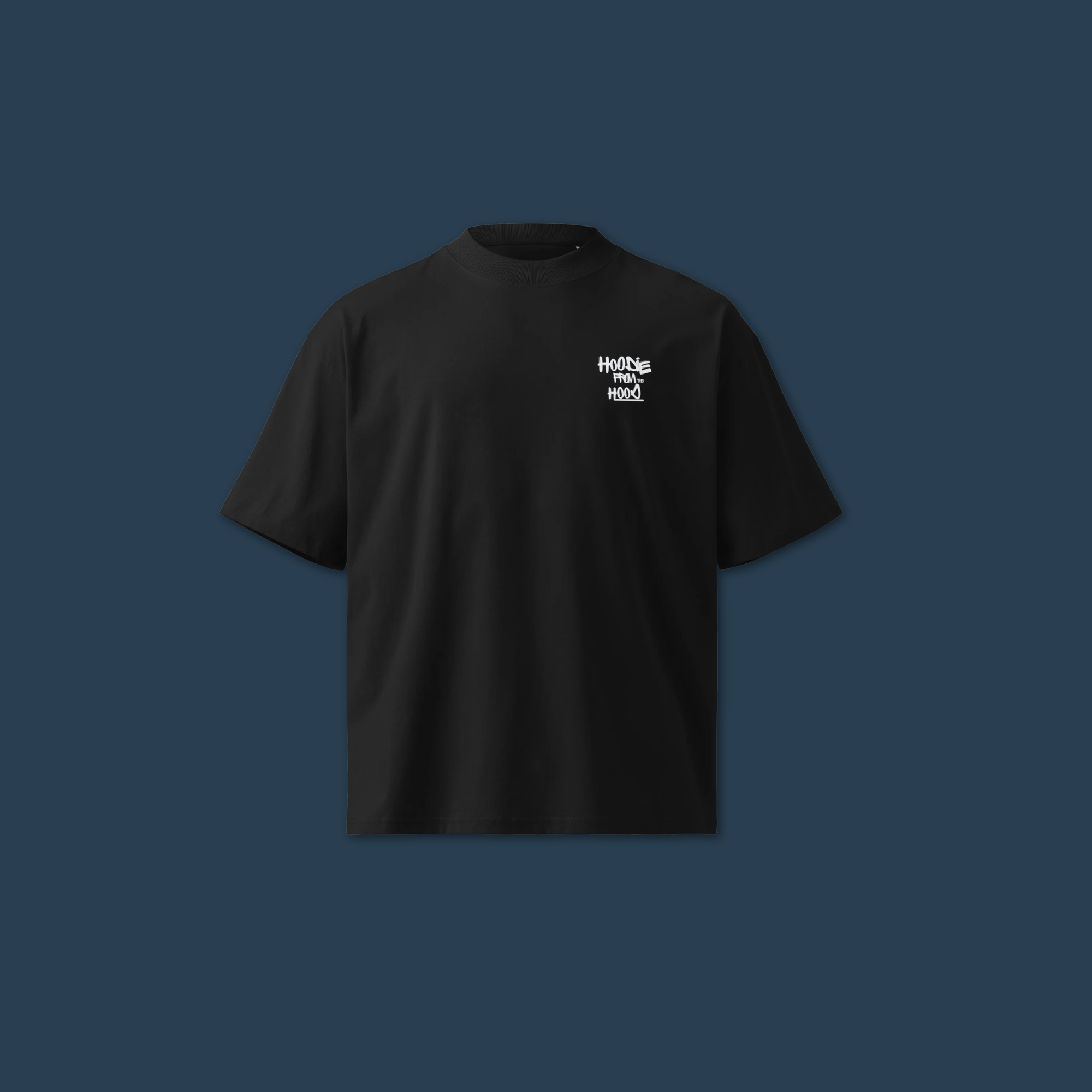 Straight Hoodlum Oversized T-Shirt - Blk